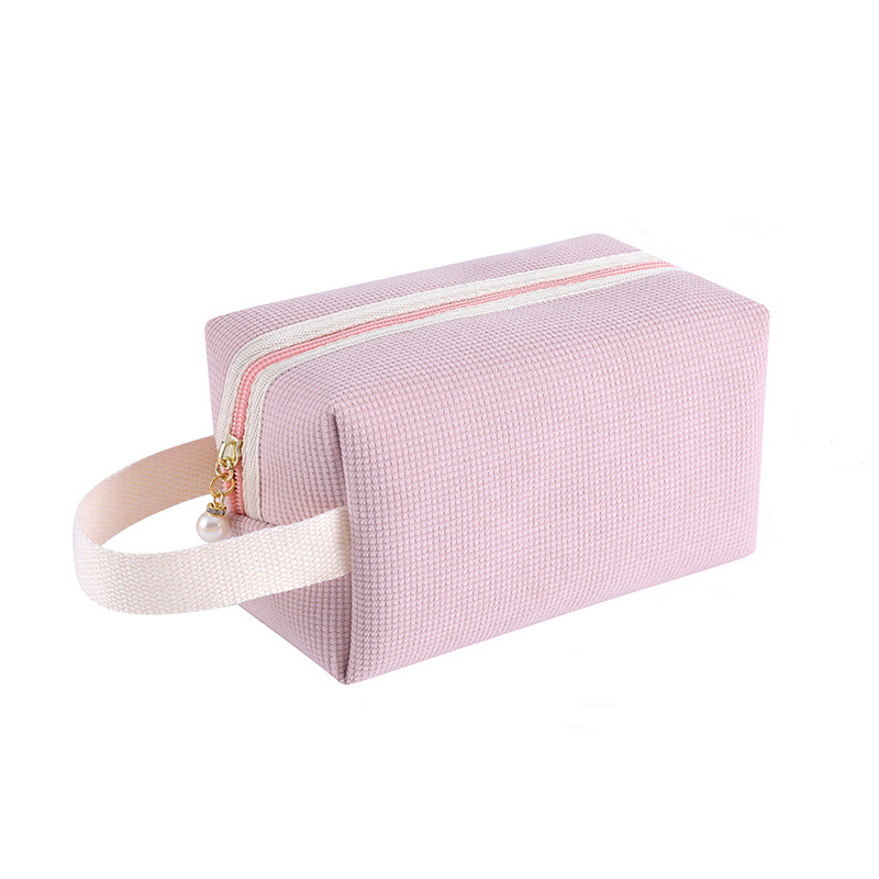 Set of 2 Cosmetic bag with pearl zipper