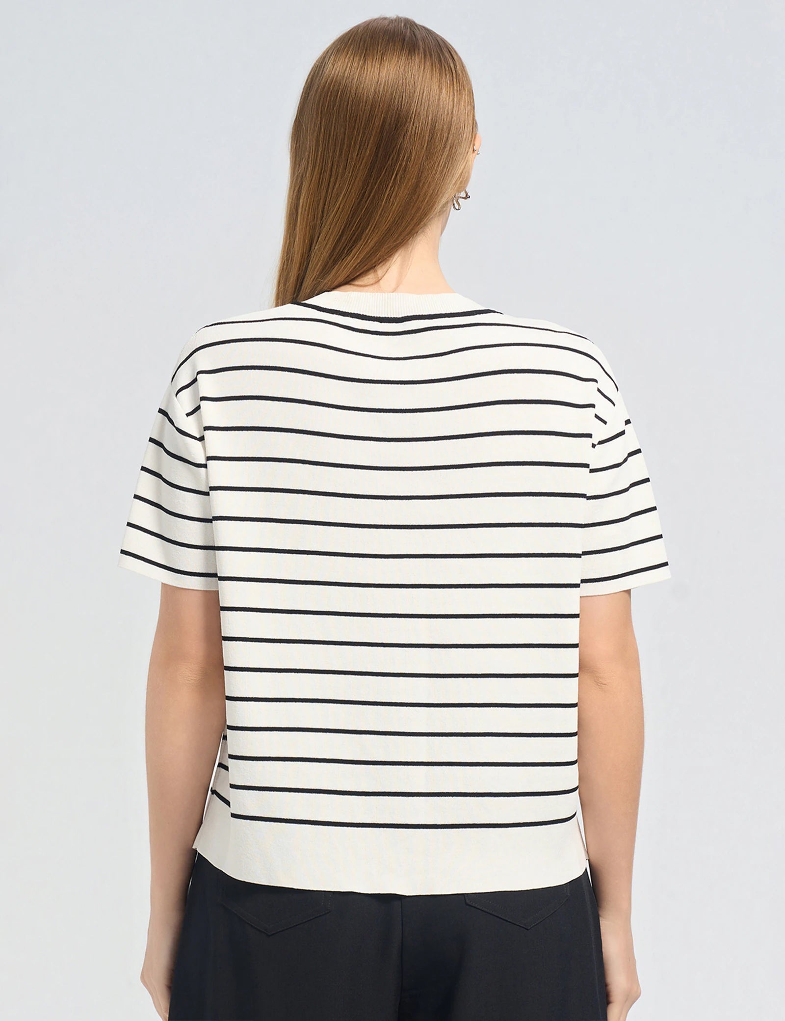 The Striped Button-Down Knit