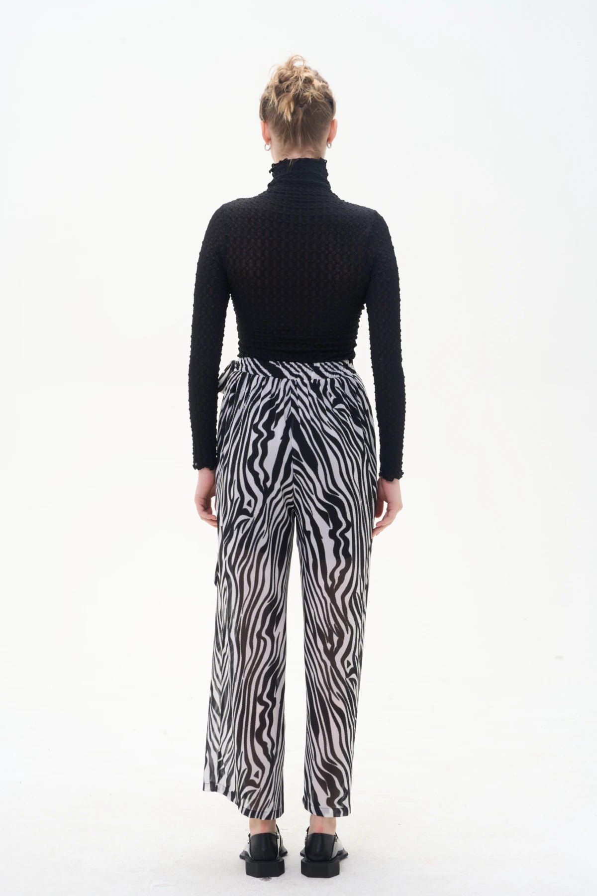 Mara Tie-Waist Zebra Pant