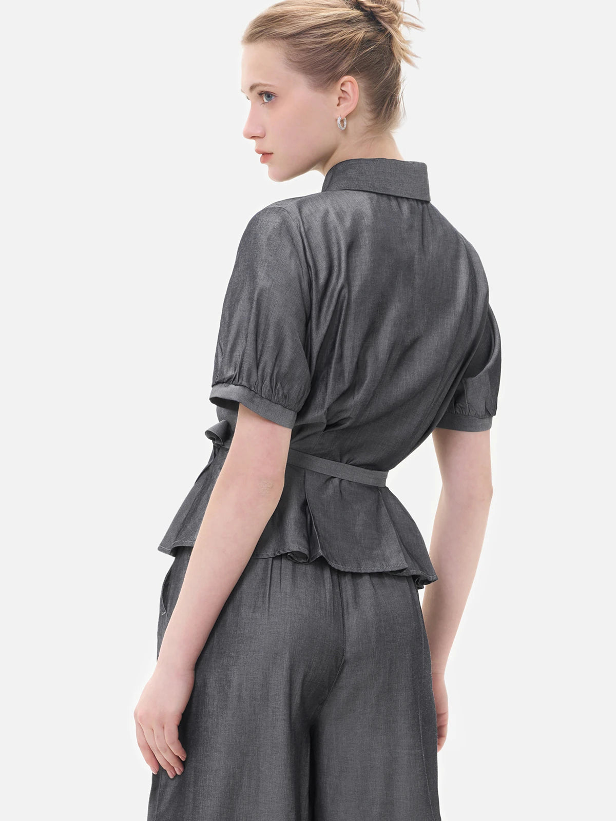 Rowan Tie-Waist Peplum Blouse