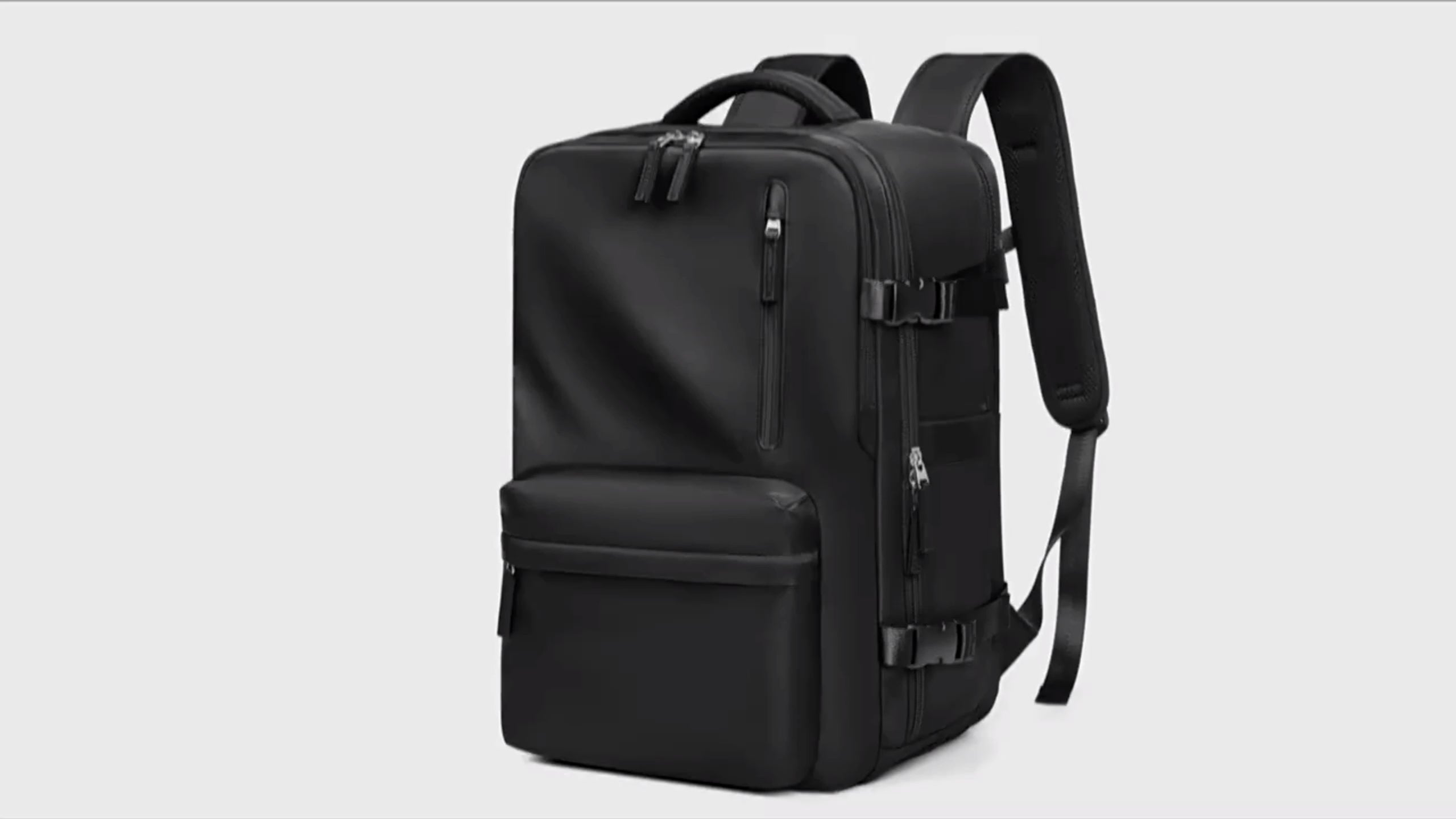 Load video: Travel backpack with shoes compartment