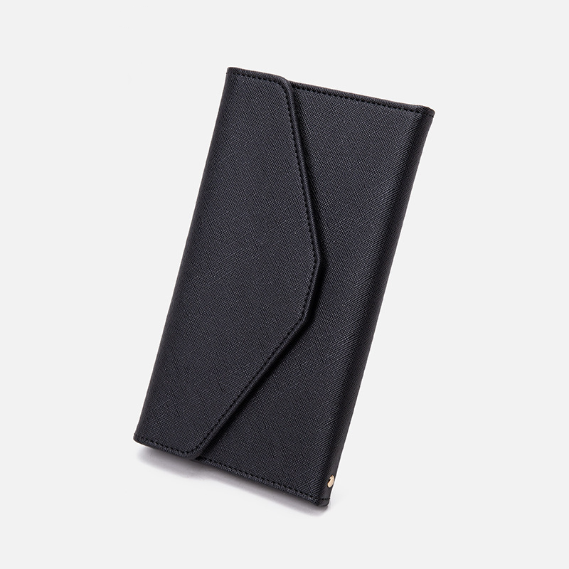 RFID-long leather travel wallet/passport holder